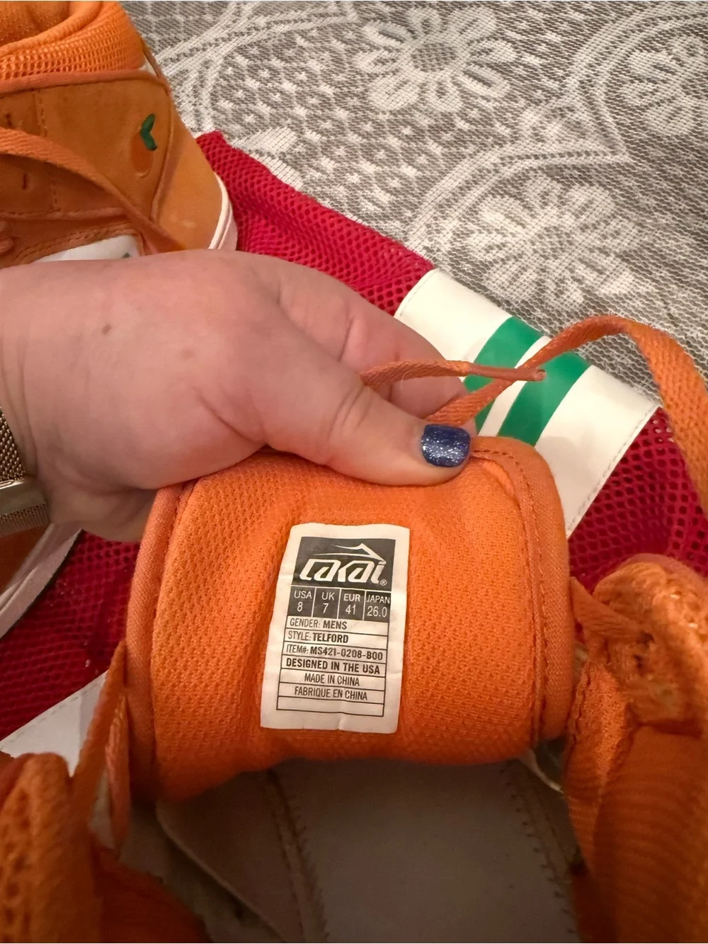 Nike Larry June Orange and White High-Top Sneakers